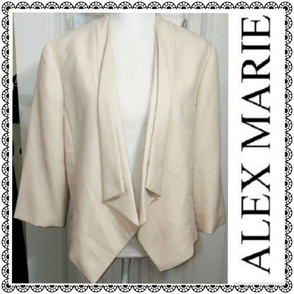Alex Marie Jackets & Blazers - {Alex Marie - Dillard's} Cream blazer/jacket sz 2X